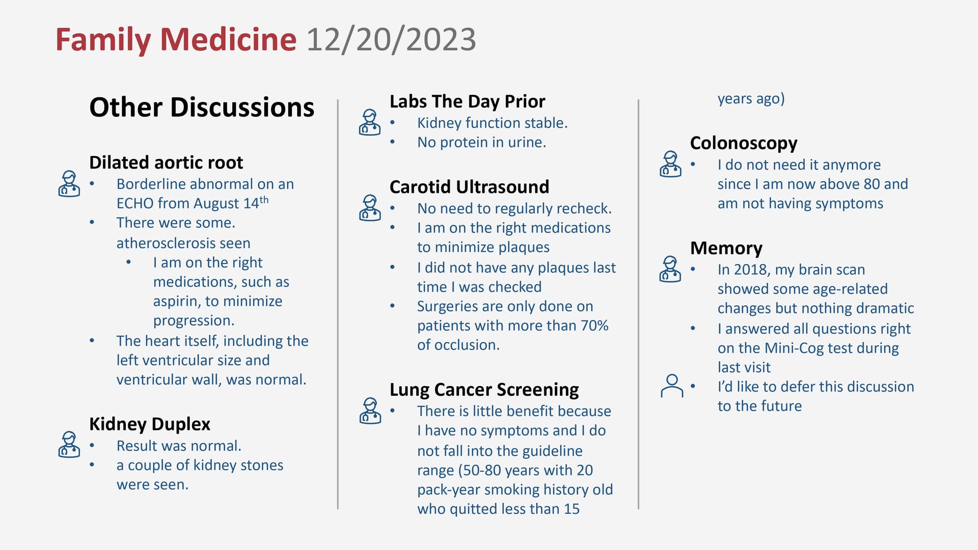 Patient summary example 2