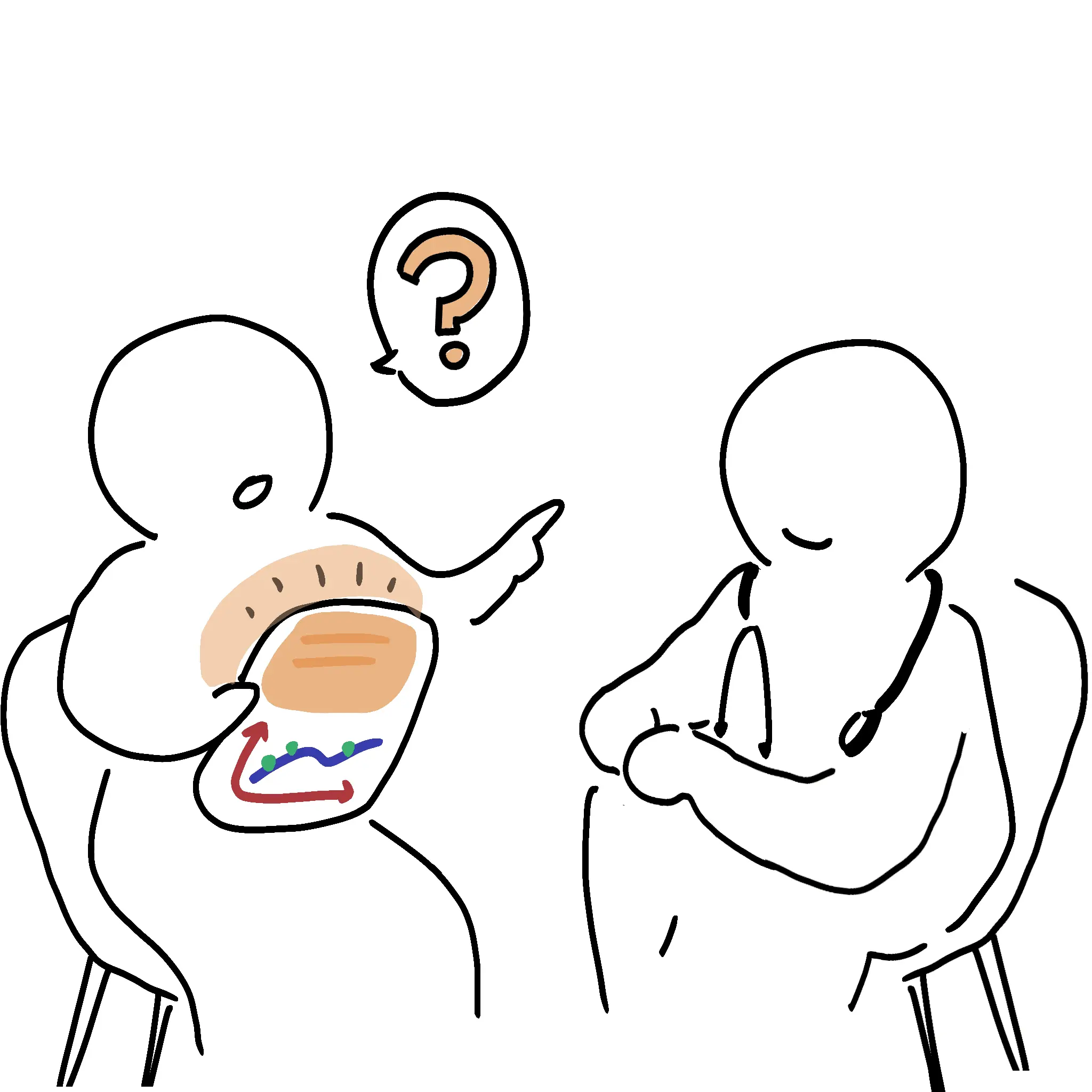 Patient and provider discussing medical information